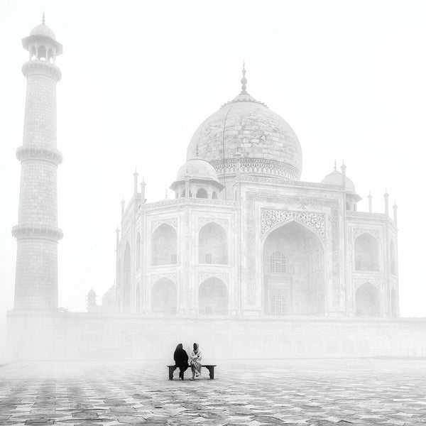 Agra 30x30 Black & White Premium Quality Canvas Wall art