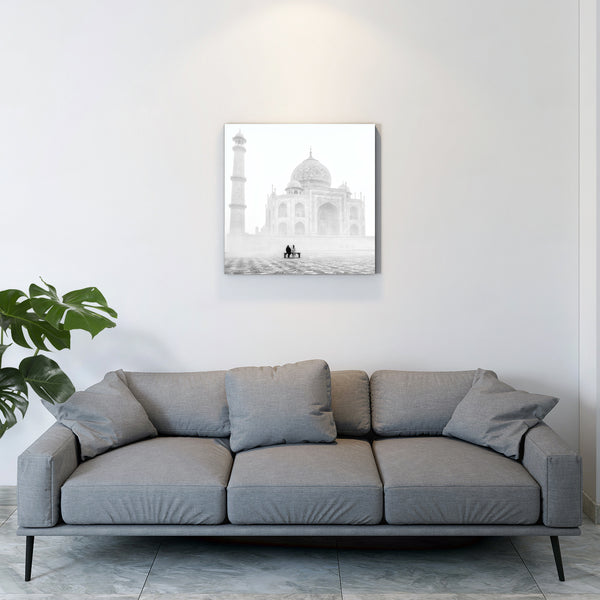 Agra 30x30 Black & White Premium Quality Canvas Wall art