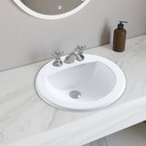 AkIra Ceramic Drop-in Glossy White Sink