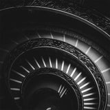 Flight of stairs 30x30 Black & White Premium Quality Canvas Wall art