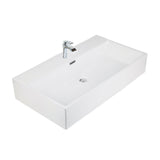 Hoover Ceramic Over the Counter Glossy White Sink