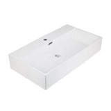 Hoover Ceramic Over the Counter Glossy White Sink