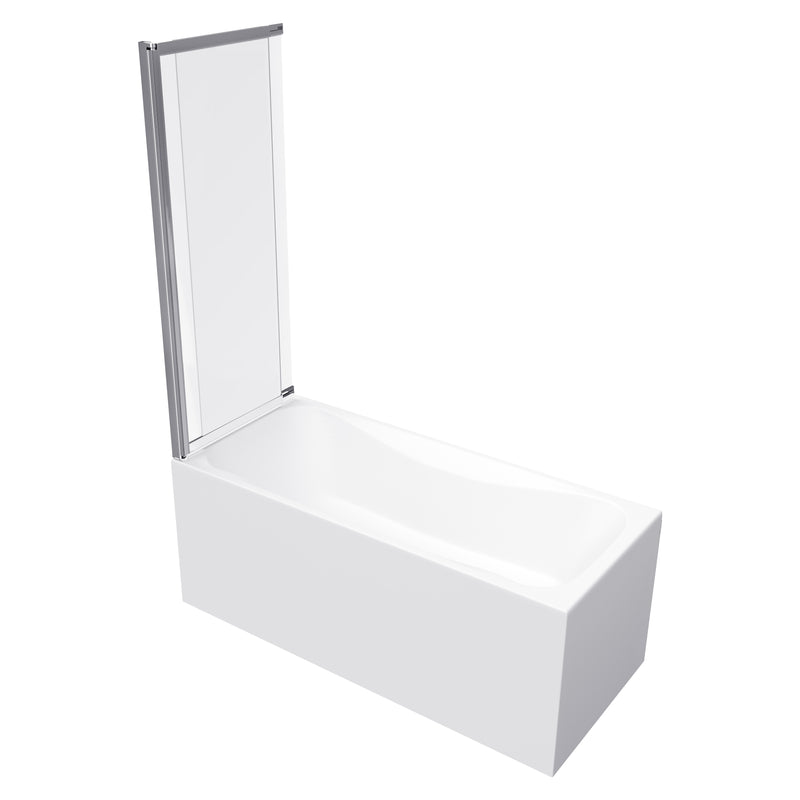 Ira Polished Chrome Rectangular Alcove Pivot Door Bath Screen