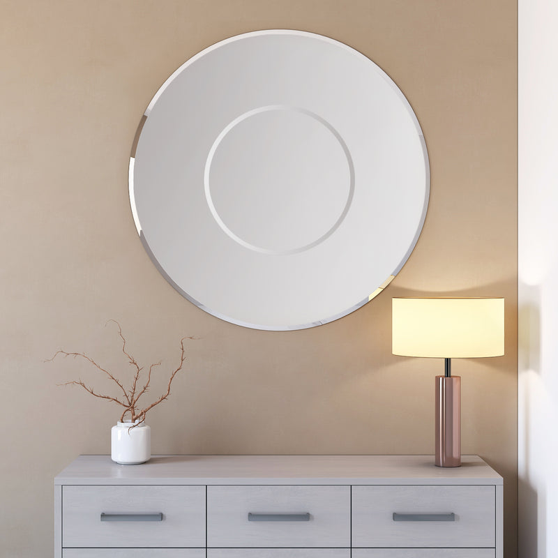 Jess All-glass round mirror