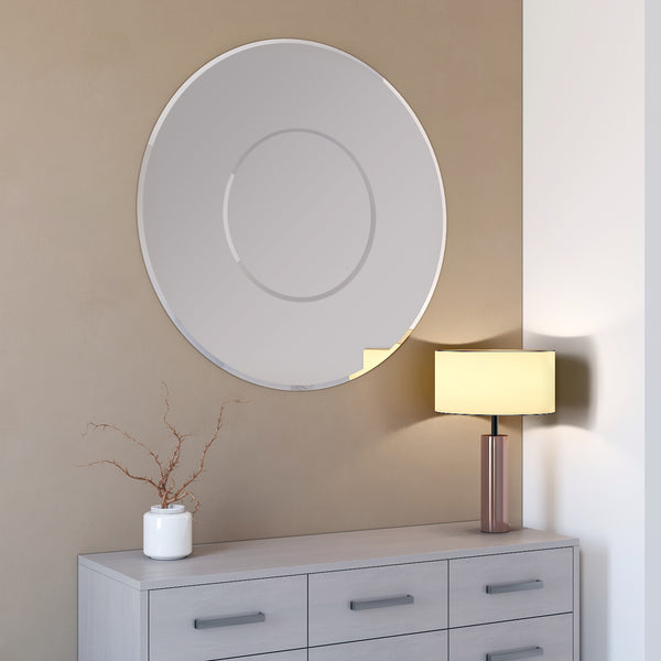 Jess All-glass round mirror