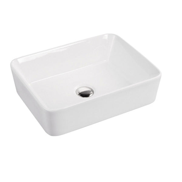 Jorge Ceramic Over the Counter Glossy White Sink