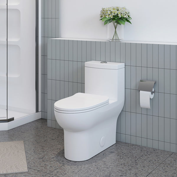 Leroy-76 White One piece Ceramic Toilet