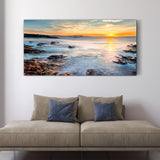 Nightfall by the ocean 30x60 Hand painted Premium Quality Canvas Wall art