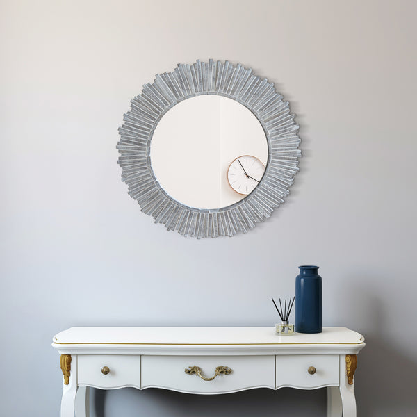 Reuben Decorative Wood Mirror