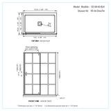 August Black Matte Rectangular Alcove Pivot Door Shower