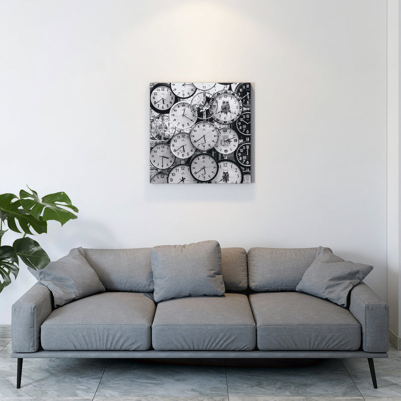 Watch 30x30 Black & White Premium Quality Canvas Wall art