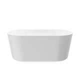 Arlin White High-gloss  Center Drain Acrylic Free-standing Tub