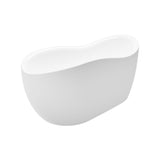 Berlin White High-gloss  Reversible Drain Acrylic Free-standing Tub