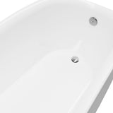 Berlin White High-gloss  Reversible Drain Acrylic Free-standing Tub