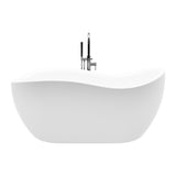 Berlin White High-gloss  Reversible Drain Acrylic Free-standing Tub