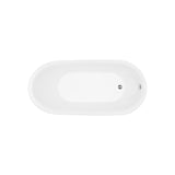 Berlin White High-gloss  Reversible Drain Acrylic Free-standing Tub