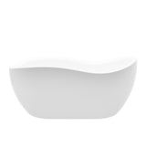 Berlin White High-gloss  Reversible Drain Acrylic Free-standing Tub