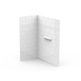 Bernard Corner White High Gloss Acrylic Shower Wall