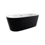 Cosmo White High-gloss  Center Drain Acrylic Free-standing Tub