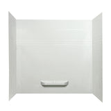 Dan Alcove White High Gloss Acrylic Shower Wall