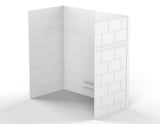 Dan Alcove White High Gloss Acrylic Shower Wall