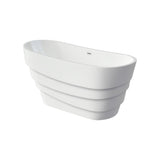 Daryl White High-gloss  Center Drain Acrylic Free-standing Tub