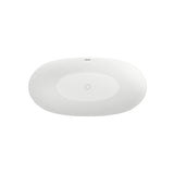 Donal White High-gloss  Center Drain Acrylic Free-standing Tub