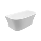 Durwood White High-gloss  Center Drain Acrylic Free-standing Tub