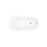 Edwin White High-gloss  Reversible Drain Acrylic Clawfoot Tub