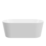 Garth White High-gloss  Center Drain Acrylic Free-standing Tub