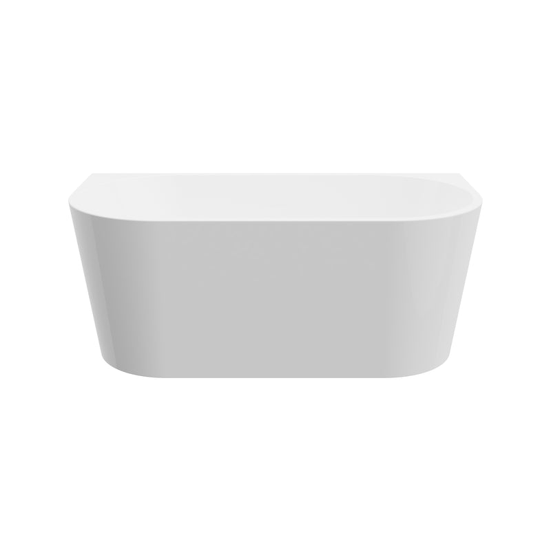 Gilmore White High-gloss  Center Drain Acrylic Free-standing Tub