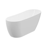 Glenwood White High-gloss  Reversible Drain Acrylic Free-standing Tub