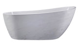 Glenwood White High-gloss  Reversible Drain Acrylic Free-standing Tub