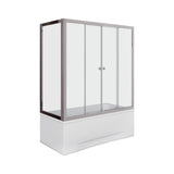 Horace Polished Chrome Rectangular Alcove Sliding Door Shower