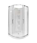 Jack Polished Chrome Neo Round Corner Sliding Door Shower