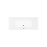 Lynwood White High-gloss  Center Drain Acrylic Free-standing Tub