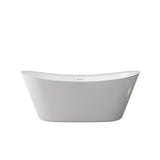 Marco White High-gloss  Center Drain Acrylic Free-standing Tub