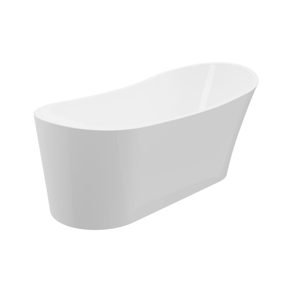 Melbourne White High-gloss  Reversible Drain Acrylic Free-standing Tub