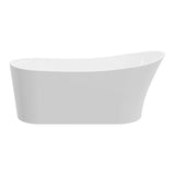 Melbourne White High-gloss  Reversible Drain Acrylic Free-standing Tub