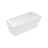 Saverio White High-gloss  Reversible Drain Acrylic Free-standing Tub