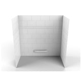 Sidney Alcove White High Gloss Acrylic Shower Wall