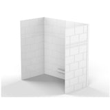 Sidney Alcove White High Gloss Acrylic Shower Wall