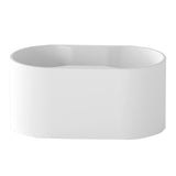 Winifred White High-gloss  Reversible Drain Acrylic Free-standing Tub