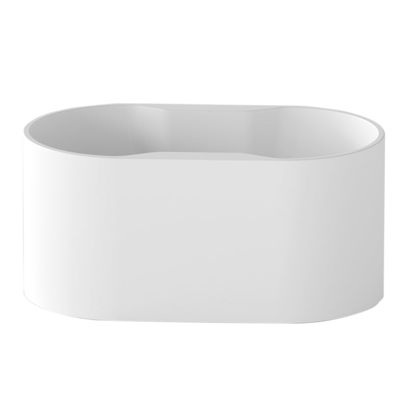 Winifred White High-gloss  Reversible Drain Acrylic Free-standing Tub